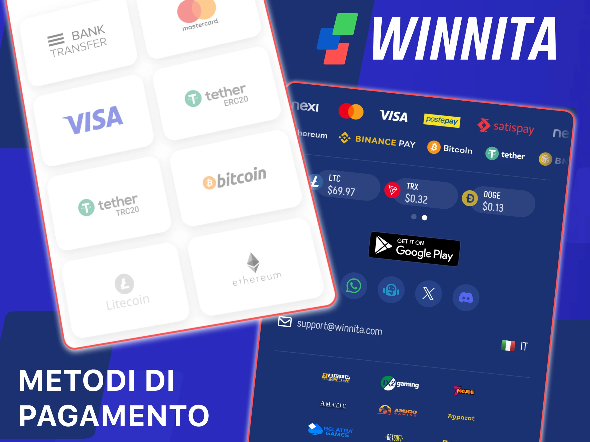 Usa metodi di pagamento sicuri sull’app ufficiale Winnita per depositi e prelievi.