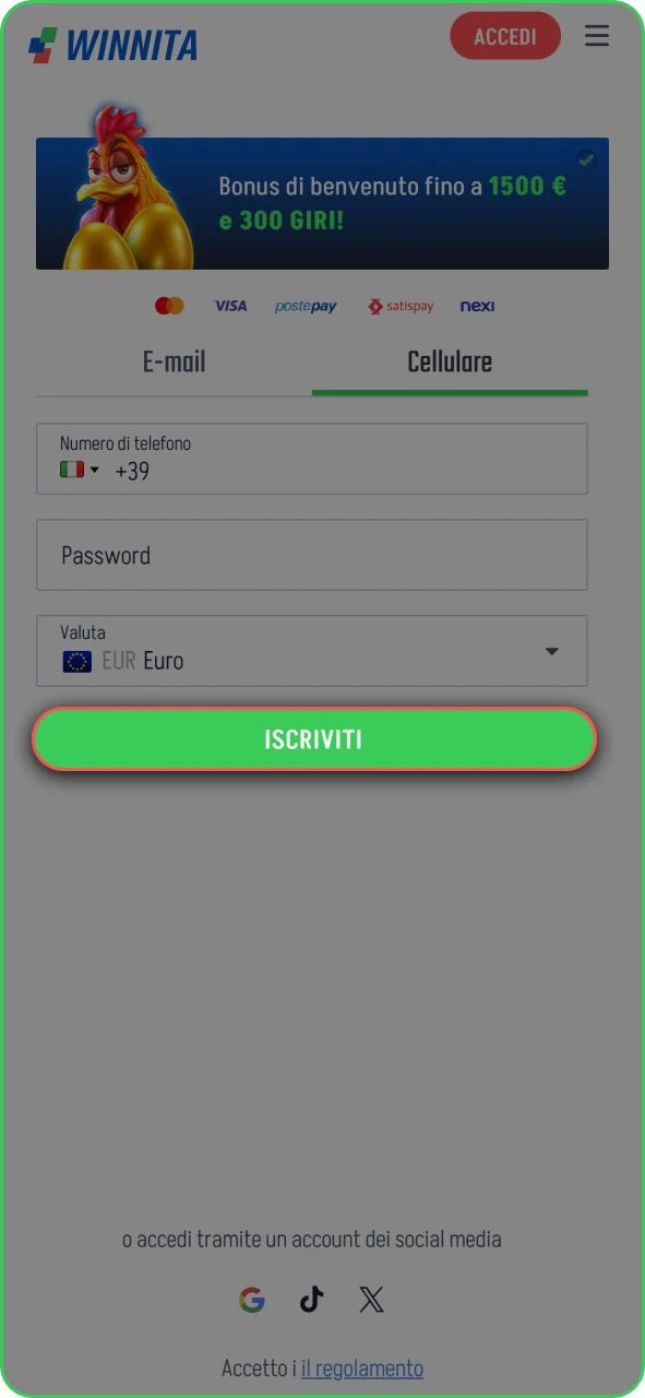 Conferma il tuo account per attivare l’accesso completo sulla piattaforma Winnita.