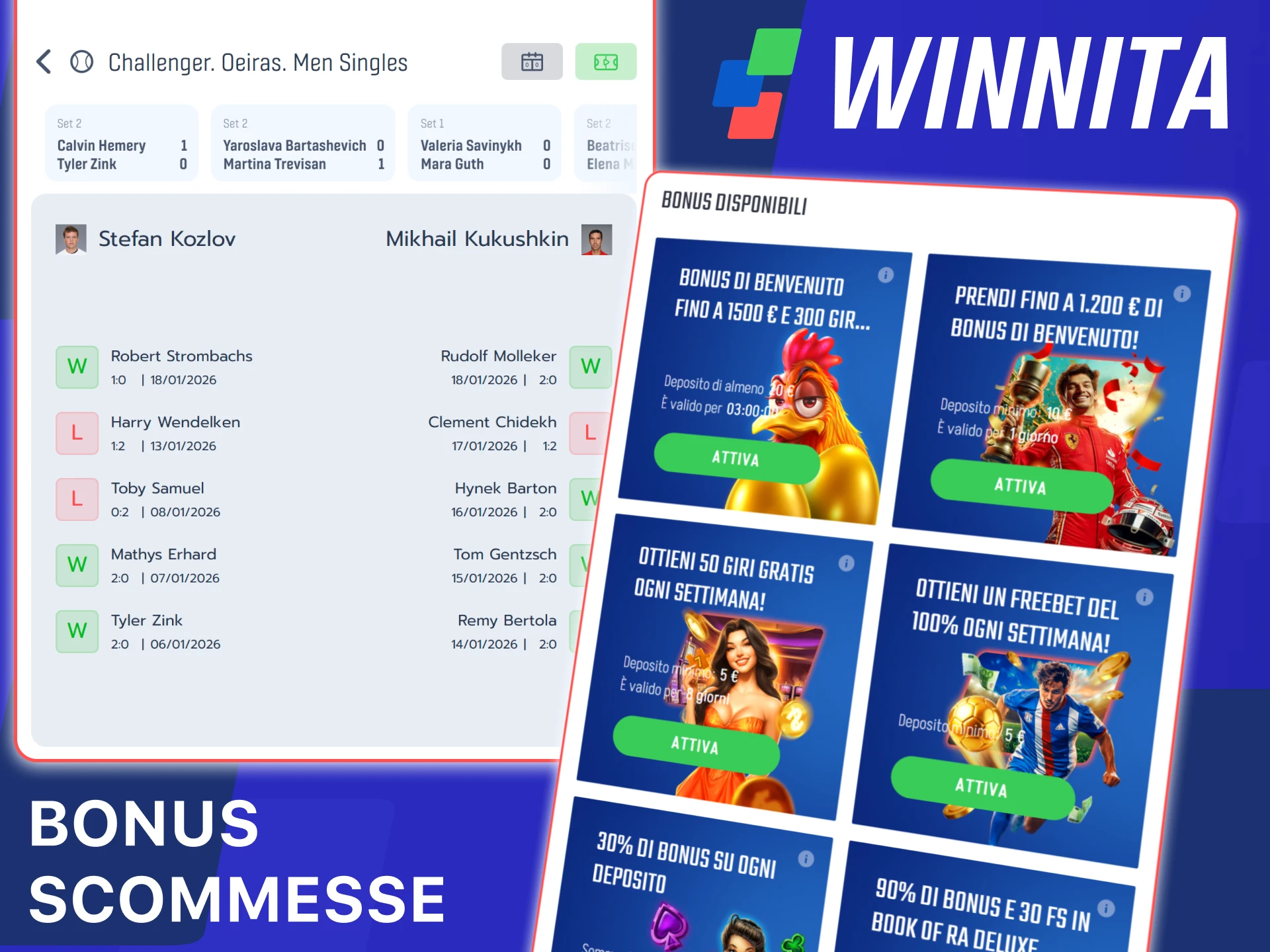 Esplora bonus e promozioni disponibili sulla piattaforma ufficiale Winnita.