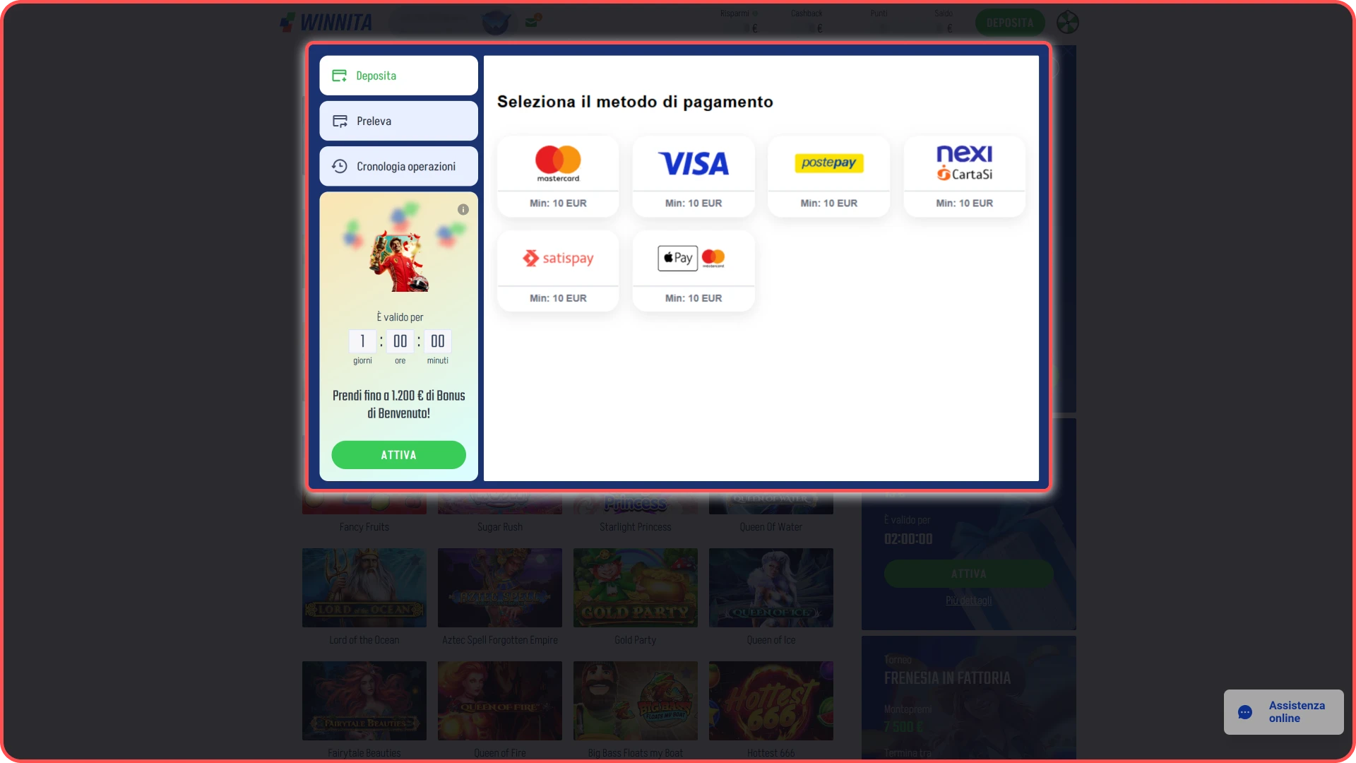 Effettua scommesse con soldi veri in modo sicuro sulla piattaforma ufficiale Winnita.